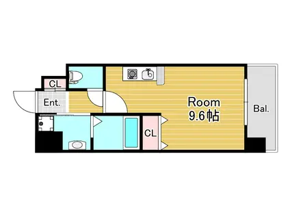 エクセレント上新16(ワンルーム/5階)の間取り写真