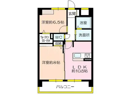 FLOWERS 花(2LDK/2階)の間取り写真