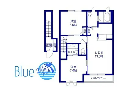 ミモザ壱番館(2LDK/2階)の間取り写真