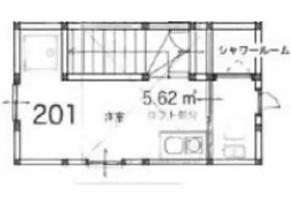 サークルハウス蒲田弐番館(ワンルーム/2階)の間取り写真