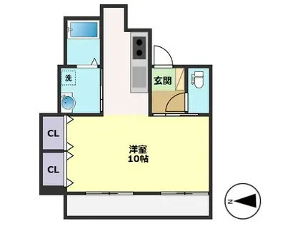 Jビル(1K/4階)の間取り写真