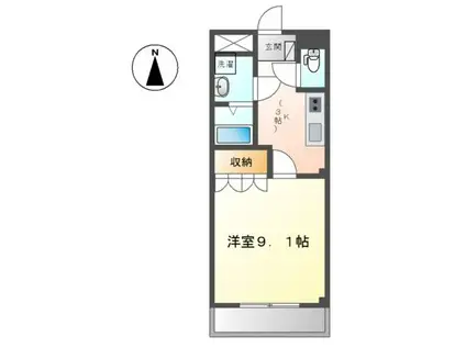 アクアレジェンド(1K/1階)の間取り写真