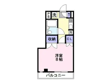 マルショウハイツ(1K/3階)の間取り写真