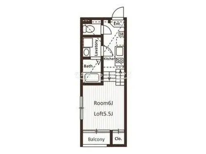 リエット(1SK/1階)の間取り写真