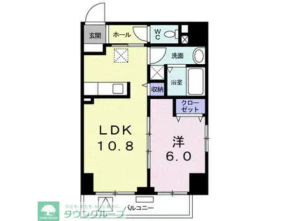 コルバス(1LDK/8階)の間取り写真