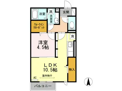 オッツエム(1LDK/3階)の間取り写真