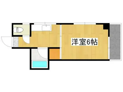 エビスビル(1K/4階)の間取り写真