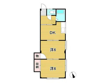 DK本宮ハイツ(3DK/2階)の間取り写真