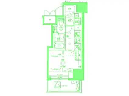 アゼスト横濱吉野町(ワンルーム/6階)の間取り写真