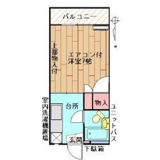 辻村マンション(1K/3階)の間取り写真