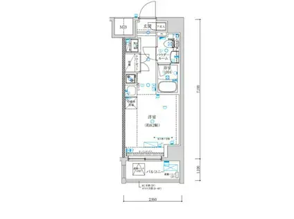 エルフォルテ品川フェリス(ワンルーム/3階)の間取り写真