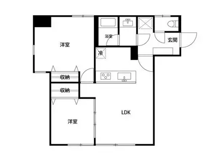 ARKJ(2LDK/5階)の間取り写真