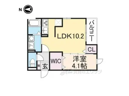 シャルム ソレイユ(1LDK/1階)の間取り写真