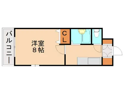 マンションキャッスル(1K/1階)の間取り写真