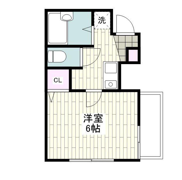 メゾン加藤II(1K/1階)の間取り写真