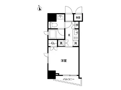 CENTRAL GINNZA(1K/9階)の間取り写真