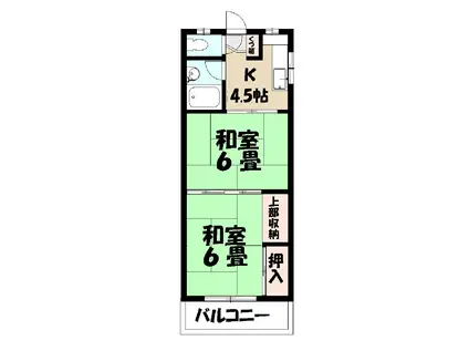第18東那珂IR BLD(2K/2階)の間取り写真