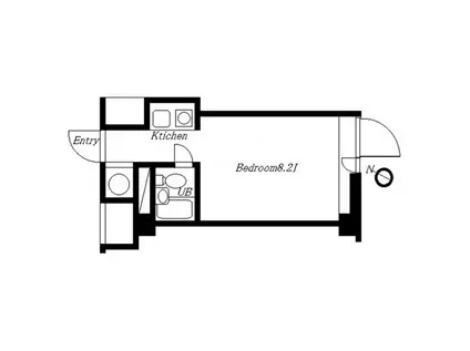 グリーンハウスNO.101(ワンルーム/3階)の間取り写真