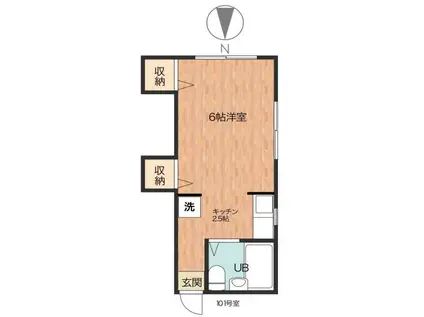 IKU LAND KOIWA(ワンルーム/1階)の間取り写真