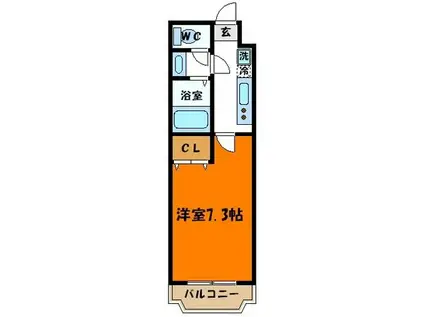 エクセルいづみ(1K/2階)の間取り写真