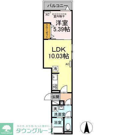 セレスティア一ツ家(1LDK/3階)の間取り写真