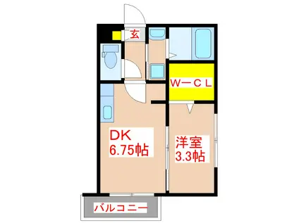 EPOCH(1DK/3階)の間取り写真