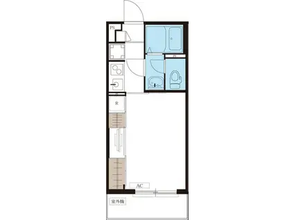 リブリ・上大岡西(1K/1階)の間取り写真