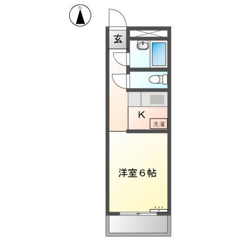 アメニティ鈴木(1K/2階)の間取り写真