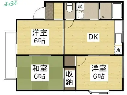 ファミール岡南I(3DK/1階)の間取り写真