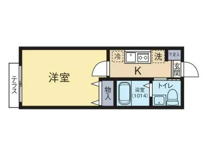 ハイツ凪(1K/1階)の間取り写真