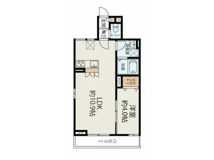 アンシエルI(1LDK/1階)の間取り写真