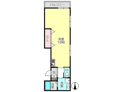 コージンマンション(ワンルーム/3階)の間取り写真