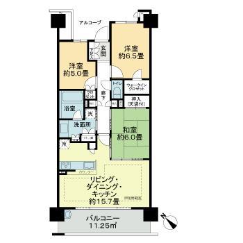 リライズガーデン西新井スカイレジデンス(3LDK/17階)の間取り写真