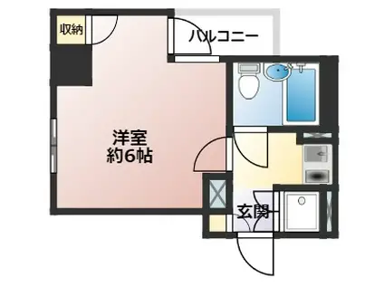 ワコーレ亀有II(1K/5階)の間取り写真