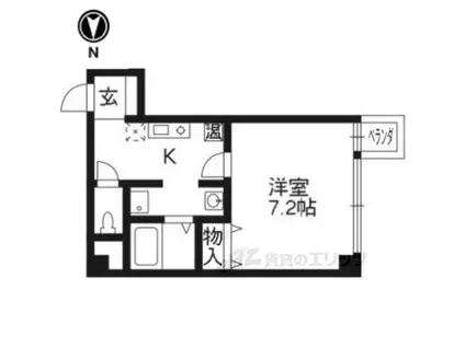 BELLE FORME平安(1K/7階)の間取り写真