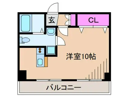 コスモリード武蔵中原(ワンルーム/1階)の間取り写真