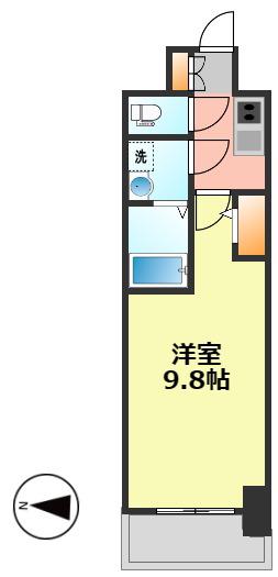 S-RESIDENCE勝川駅前(1K/7階)の間取り写真