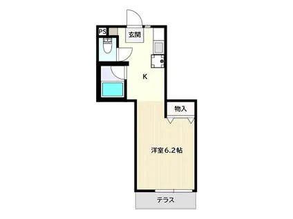 ハイツ本駒込(ワンルーム/2階)の間取り写真