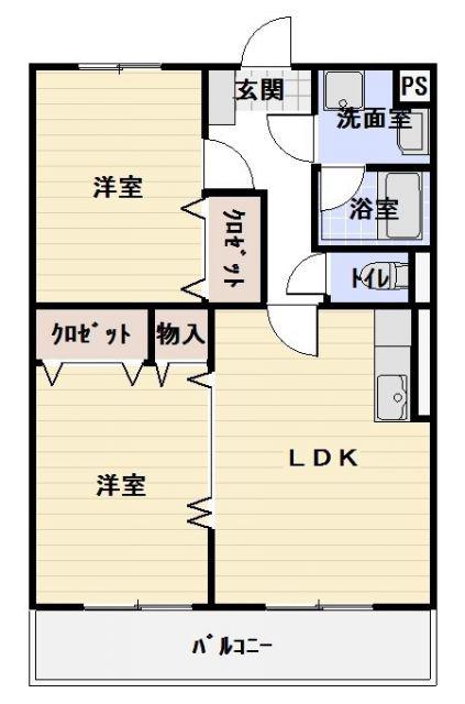 アークブラン(2LDK/3階)の間取り写真