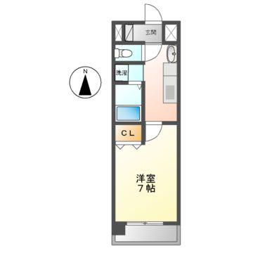 リアライズ沢下町I(1K/5階)の間取り写真