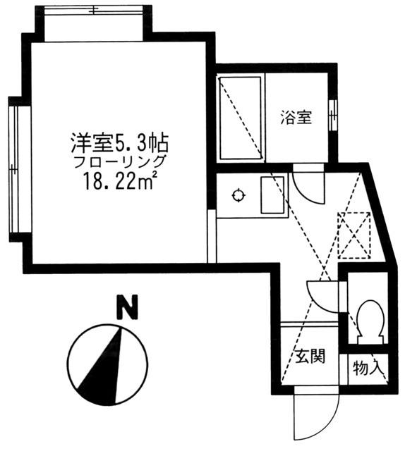 ジェイホームA(1K/2階)の間取り写真