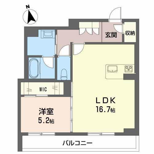 TS スクエアII(1LDK/1階)の間取り写真