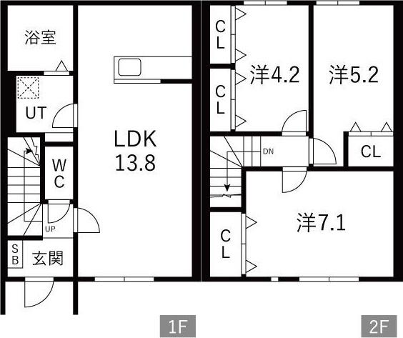 BLEU VERT(3LDK/1階)の間取り写真