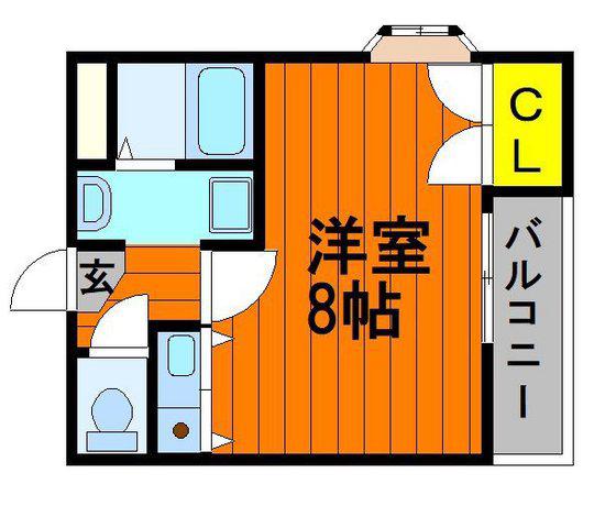 パルミラ 浜(ワンルーム/3階)の間取り写真