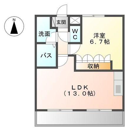 プランドール(1LDK/2階)の間取り写真