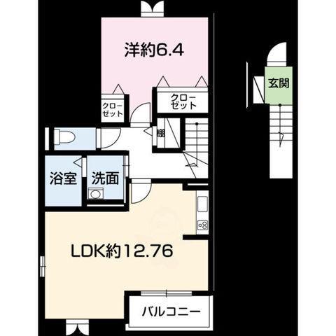 ブリック フェアリー(1LDK/2階)の間取り写真