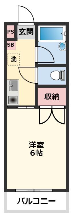 ピュアメゾンT&Y(1K/3階)の間取り写真
