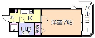 メゾンド・パラージュ(1K/2階)の間取り写真