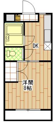 マンハイム伊藤I(1DK/4階)の間取り写真