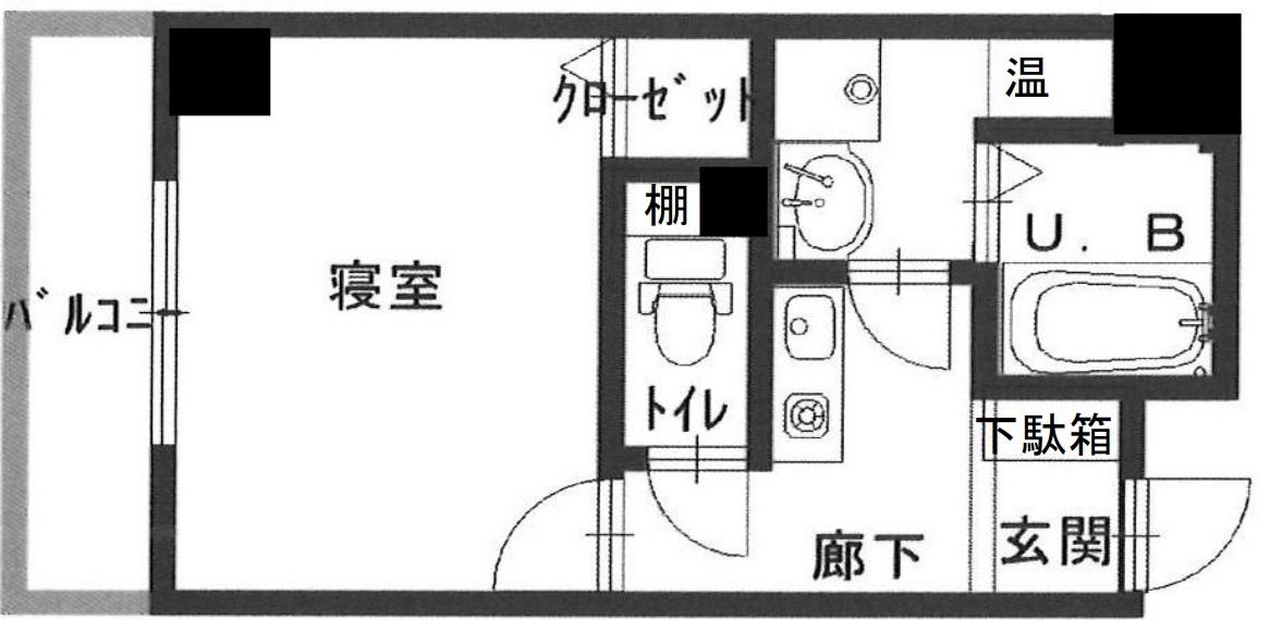 メゾンルージュ谷町(1K/4階)の間取り写真
